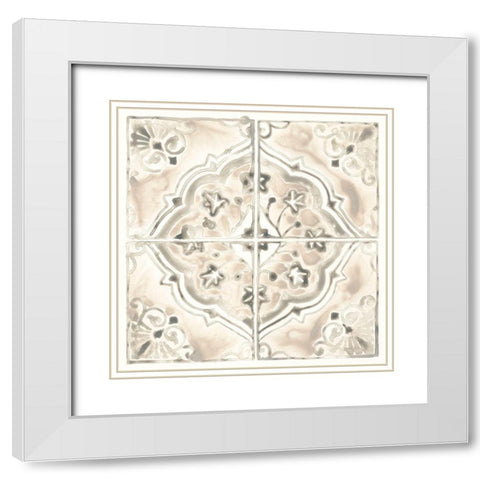 Monochrome Motif IV White Modern Wood Framed Art Print with Double Matting by Vess, June Erica