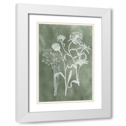 Sage Impressions II White Modern Wood Framed Art Print with Double Matting by Vision Studio