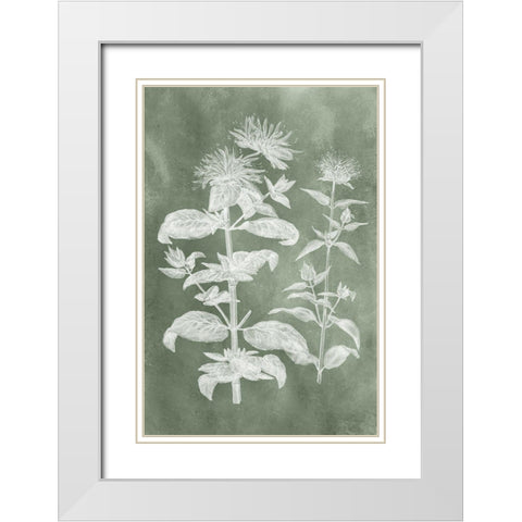 Sage Impressions III White Modern Wood Framed Art Print with Double Matting by Vision Studio