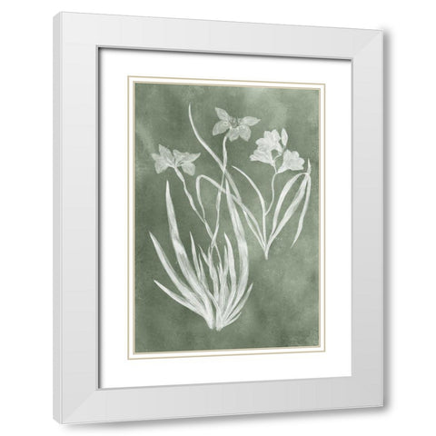 Sage Impressions VI White Modern Wood Framed Art Print with Double Matting by Vision Studio