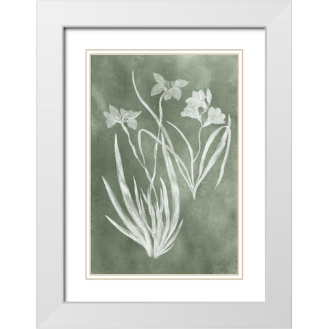 Sage Impressions VI White Modern Wood Framed Art Print with Double Matting by Vision Studio