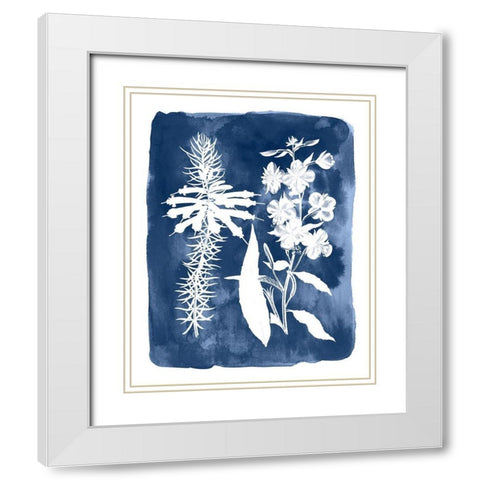 Botanical Inverse I White Modern Wood Framed Art Print with Double Matting by Vision Studio