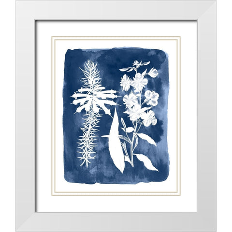 Botanical Inverse I White Modern Wood Framed Art Print with Double Matting by Vision Studio