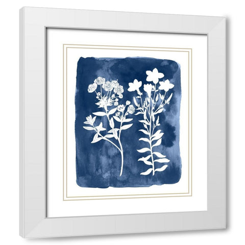 Botanical Inverse II White Modern Wood Framed Art Print with Double Matting by Vision Studio