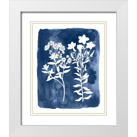 Botanical Inverse II White Modern Wood Framed Art Print with Double Matting by Vision Studio