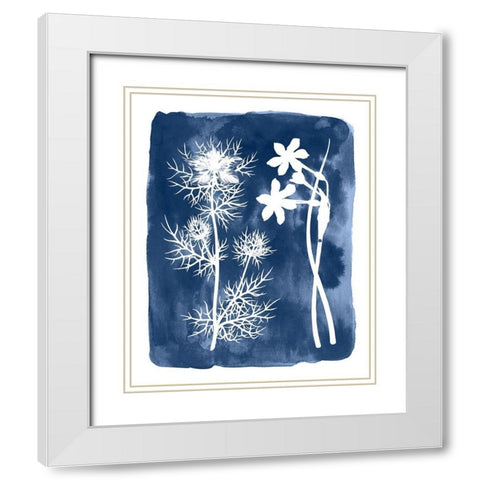 Botanical Inverse III White Modern Wood Framed Art Print with Double Matting by Vision Studio