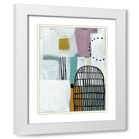 Introductions I White Modern Wood Framed Art Print with Double Matting by Zarris, Chariklia