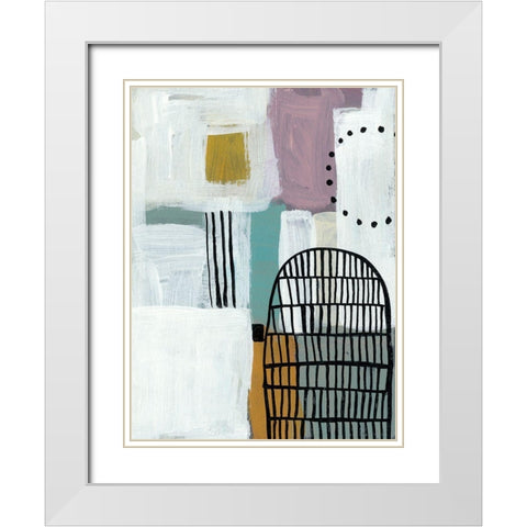 Introductions I White Modern Wood Framed Art Print with Double Matting by Zarris, Chariklia