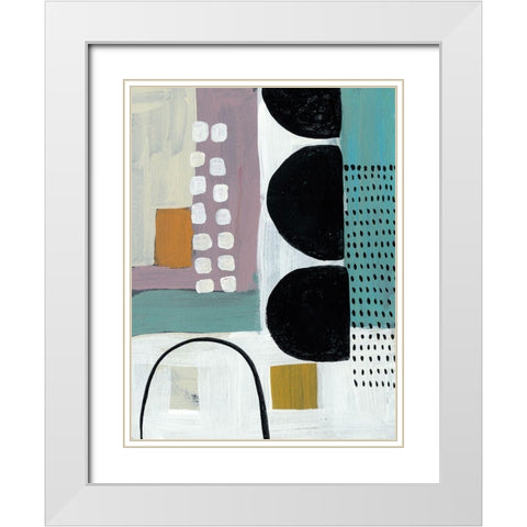 Introductions III White Modern Wood Framed Art Print with Double Matting by Zarris, Chariklia