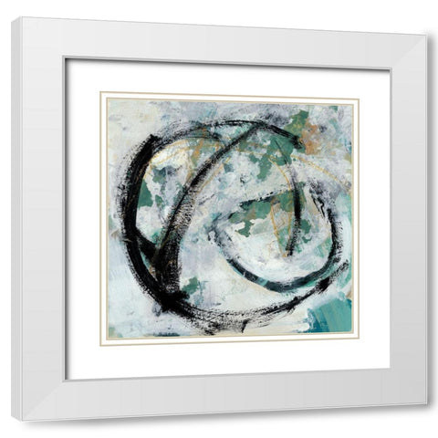 Combustion I White Modern Wood Framed Art Print with Double Matting by Zarris, Chariklia