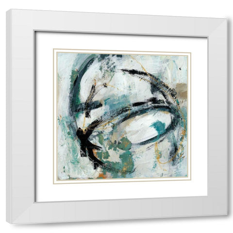 Combustion II White Modern Wood Framed Art Print with Double Matting by Zarris, Chariklia