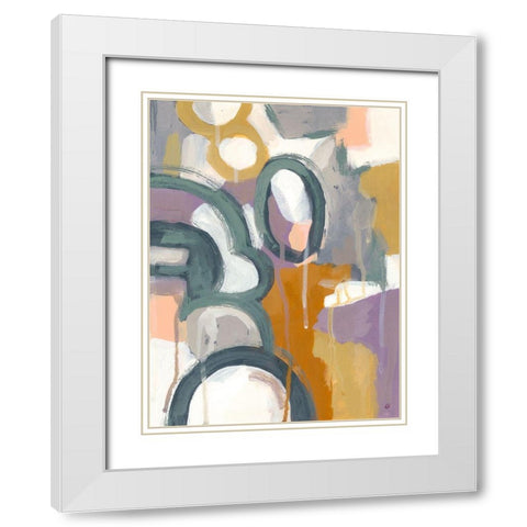 Prairie II White Modern Wood Framed Art Print with Double Matting by Zarris, Chariklia