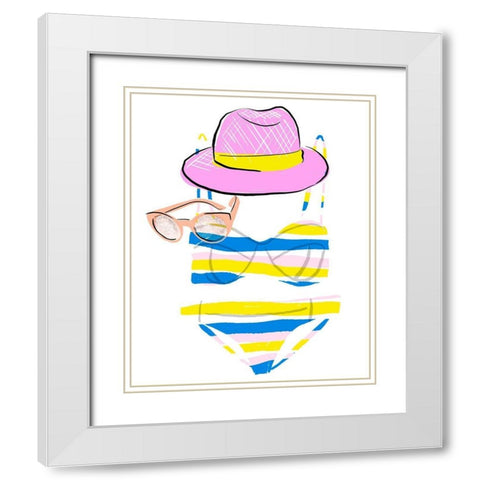 Soak up the Sun IV White Modern Wood Framed Art Print with Double Matting by Blanckslate