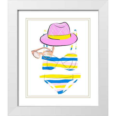 Soak up the Sun IV White Modern Wood Framed Art Print with Double Matting by Blanckslate