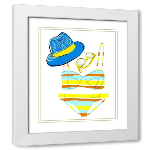 Soak up the Sun VI White Modern Wood Framed Art Print with Double Matting by Blanckslate