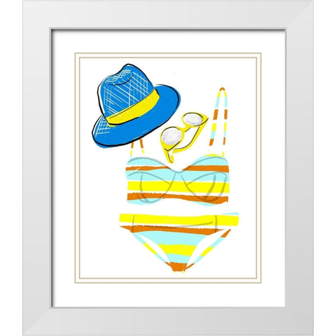 Soak up the Sun VI White Modern Wood Framed Art Print with Double Matting by Blanckslate