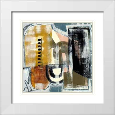 Modern Geo Abstract I White Modern Wood Framed Art Print with Double Matting by Daavettila, Tara