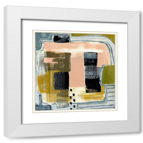 Modern Geo Abstract II White Modern Wood Framed Art Print with Double Matting by Daavettila, Tara