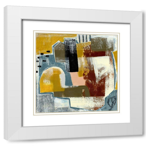 Modern Geo Abstract III White Modern Wood Framed Art Print with Double Matting by Daavettila, Tara