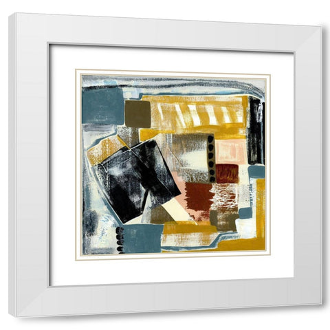 Modern Geo Abstract V White Modern Wood Framed Art Print with Double Matting by Daavettila, Tara