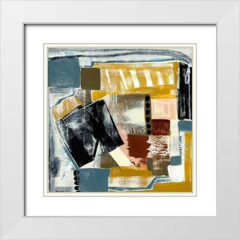 Modern Geo Abstract V White Modern Wood Framed Art Print with Double Matting by Daavettila, Tara