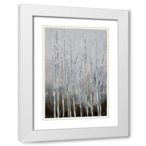 Bare Tree Tops II White Modern Wood Framed Art Print with Double Matting by Reynolds, Jade