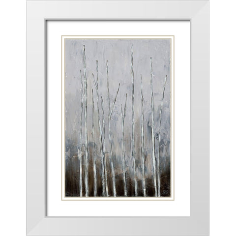 Bare Tree Tops II White Modern Wood Framed Art Print with Double Matting by Reynolds, Jade