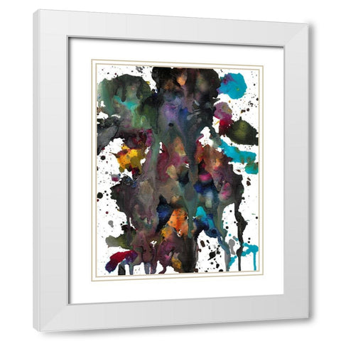 Color Blast I White Modern Wood Framed Art Print with Double Matting by Fuchs, Jodi