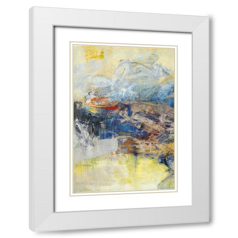 Textured Triptych I White Modern Wood Framed Art Print with Double Matting by Fuchs, Jodi