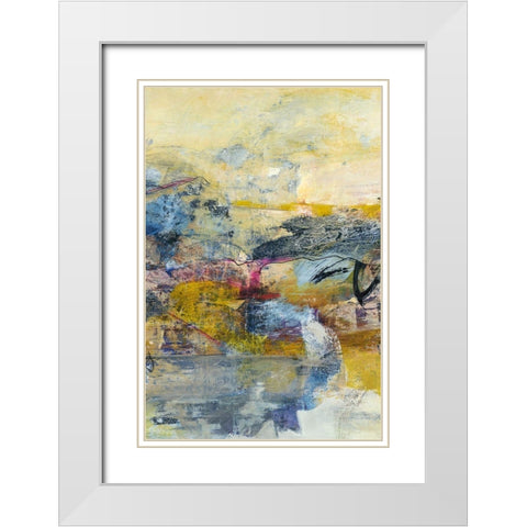 Textured Triptych II White Modern Wood Framed Art Print with Double Matting by Fuchs, Jodi