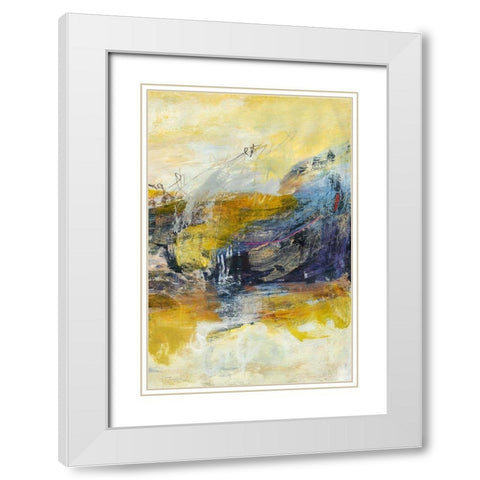 Textured Triptych III White Modern Wood Framed Art Print with Double Matting by Fuchs, Jodi