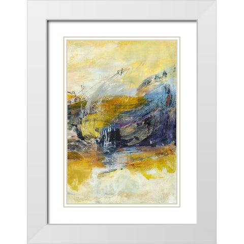 Textured Triptych III White Modern Wood Framed Art Print with Double Matting by Fuchs, Jodi