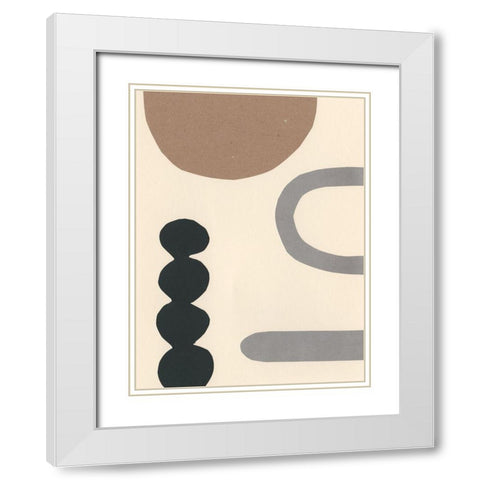 Contempo II White Modern Wood Framed Art Print with Double Matting by Stramel, Renee W.