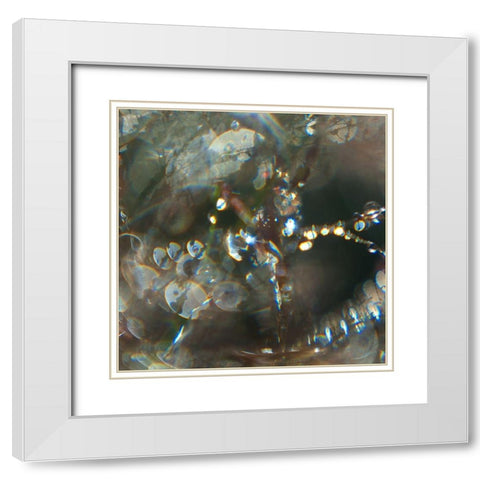 Angel Drops III White Modern Wood Framed Art Print with Double Matting by Hunt, Gillian