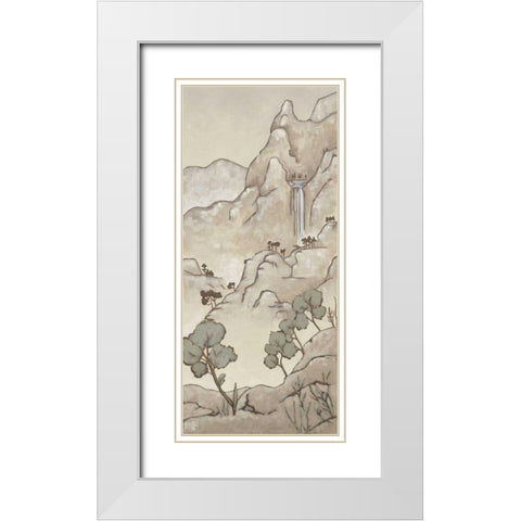 Non-Embellished Chinoiserie Landscape I White Modern Wood Framed Art Print with Double Matting by Zarris, Chariklia