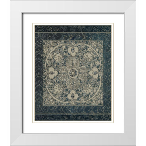 Market Batik II White Modern Wood Framed Art Print with Double Matting by Zarris, Chariklia