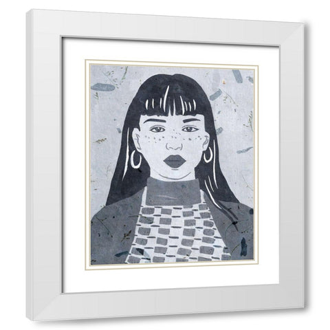 Night Portrait I White Modern Wood Framed Art Print with Double Matting by Wang, Melissa