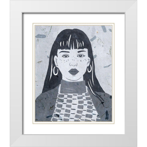 Night Portrait I White Modern Wood Framed Art Print with Double Matting by Wang, Melissa