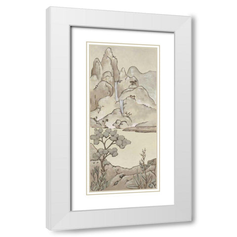 Non-Embellished Chinoiserie Landscape II White Modern Wood Framed Art Print with Double Matting by Zarris, Chariklia