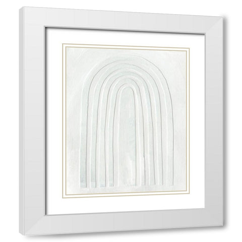 Arcobaleno Bianco II White Modern Wood Framed Art Print with Double Matting by Scarvey, Emma