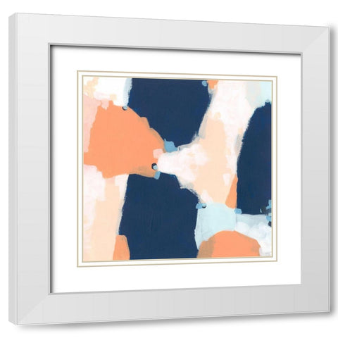 Confetti Impression I White Modern Wood Framed Art Print with Double Matting by Vess, June Erica