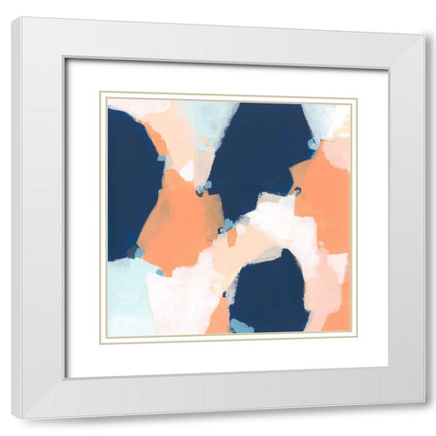 Confetti Impression II White Modern Wood Framed Art Print with Double Matting by Vess, June Erica
