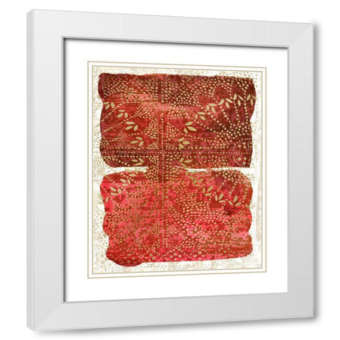 Glimmer Sari II White Modern Wood Framed Art Print with Double Matting by Zarris, Chariklia