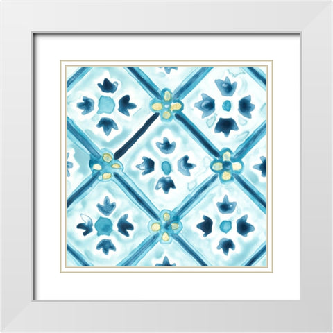 Medallion Medley II White Modern Wood Framed Art Print with Double Matting by Vess, June Erica