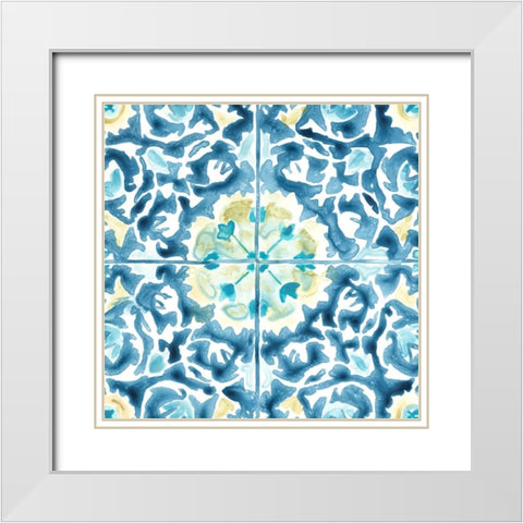 Medallion Medley IV White Modern Wood Framed Art Print with Double Matting by Vess, June Erica