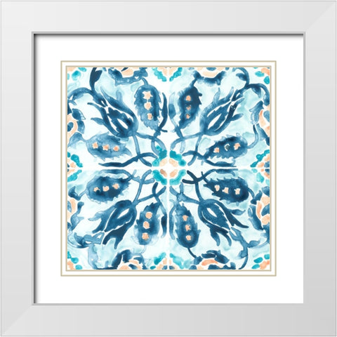Medallion Medley VI White Modern Wood Framed Art Print with Double Matting by Vess, June Erica