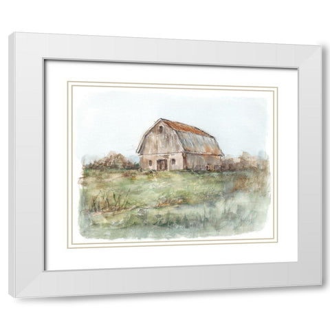 Tin Roof Barn II White Modern Wood Framed Art Print with Double Matting by Harper, Ethan