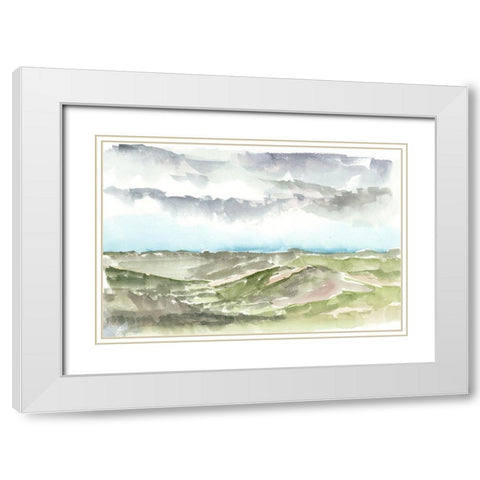 Valley Storm I White Modern Wood Framed Art Print with Double Matting by Harper, Ethan
