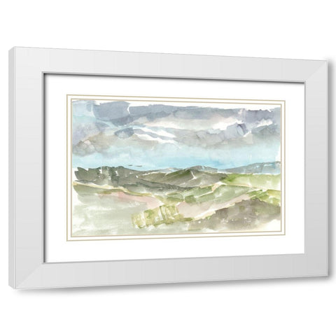 Valley Storm II White Modern Wood Framed Art Print with Double Matting by Harper, Ethan