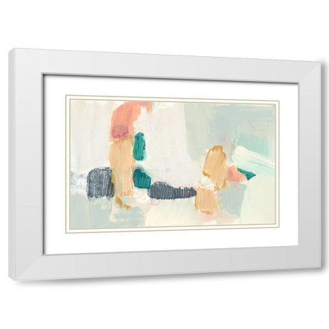 Confetti Shapes I White Modern Wood Framed Art Print with Double Matting by Goldberger, Jennifer